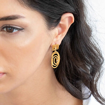 "Sonsuz İz" Altın Küpe