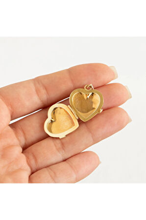 Bombe Altın Kalp Kolye Ucu