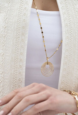 Maze Altın Kolye Ucu