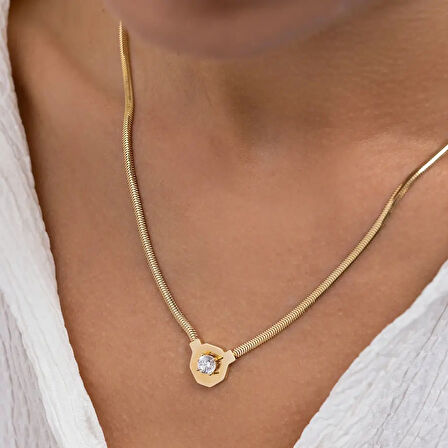 Baget Balık Sırtı Altın Kolye