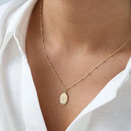 Nisera Kuzey Yıldız Altın Kolye