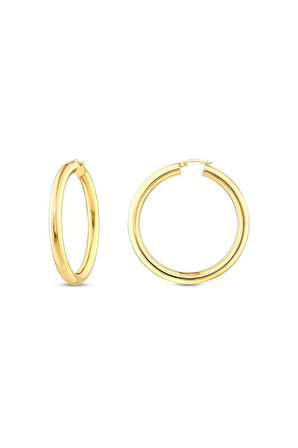 Altın Halka Küpe - Büyük Boy