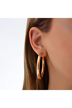 Altın Halka Küpe - Büyük Boy