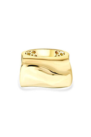 14 Ayar Yeşil Altın Tasarım Yüzük