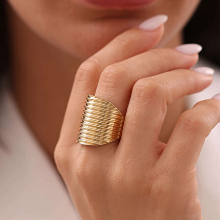 Nisera Mies Tasarım Altın Yüzük