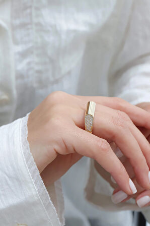 Kare Square Altın Yüzük