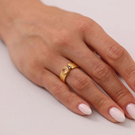 Nisera Etnik Tasarım Aura Altın Yüzük