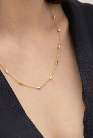 Minimal Küp Altın Zincir