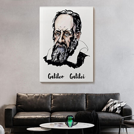 Galileo Galilei Dekoratif Kanvas Tablo-5915