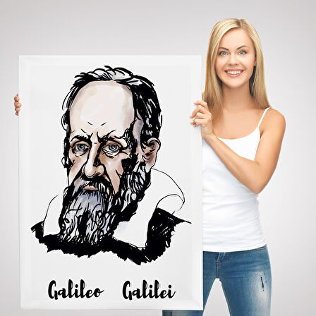 Galileo Galilei Dekoratif Kanvas Tablo-5915