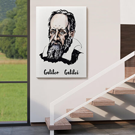 Galileo Galilei Dekoratif Kanvas Tablo-5915