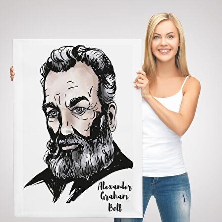 Alexander Graham Bell Dekoratif Kanvas Tablo-5916