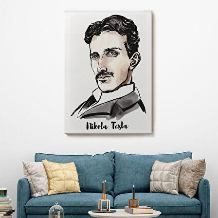 Nikola Tesla Dekoratif Kanvas Tablo 5917