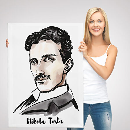 Nikola Tesla Dekoratif Kanvas Tablo 5917