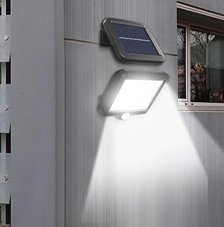 Gaman SL-F98 Solar Karanlık ve Hareket Sensörlü Güneş Enerjili Lamba Sokak-Bahçe Lambası Garaj Lambası 5 Metre KAblolu