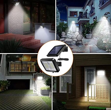 Gaman SL-F98 Solar Karanlık ve Hareket Sensörlü Güneş Enerjili Lamba Sokak-Bahçe Lambası Garaj Lambası 5 Metre KAblolu
