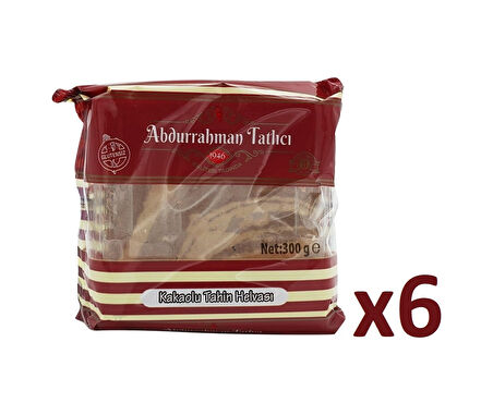 Abdurrahman Tatlıcı Kakaolu Tahin Helvası 300 gr X 6 Adet