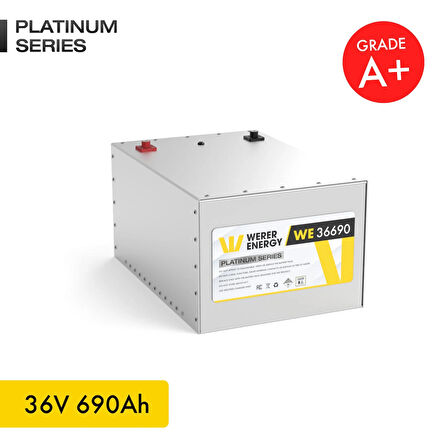 WERER ENERGY 36V 690Ah LiFePO4 Platinum Series Bluetooth'lu Lityum Demir Fosfat Akü 