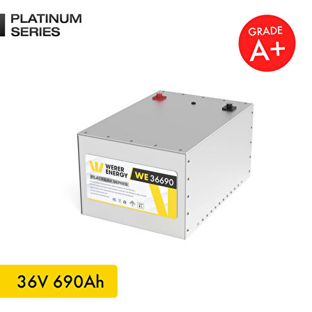 WERER ENERGY 36V 690Ah LiFePO4 Platinum Series Bluetooth'lu Lityum Demir Fosfat Akü 