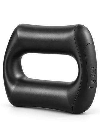 Şarjlı Masaj Halkası USB-C Şarjlı Kemerle Kullanılabilen Taşınabilir Masaj Aleti Siyah
