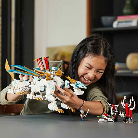 LEGO Ninjago Ice Dragon Zane’in Buz Ejderhası Yaratığı Yaratıcı Oyuncak Yapım Seti 973 Parça