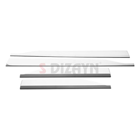 S-Dizayn Ford Courier Krom Yan Kapı Çıtası 4 Prç. 2023 Üzeri A+ Kalite