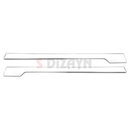 S-Dizayn Ford Courier Krom Sürgülü Kapı Çıtası 2 Prç. 2023 Üzeri A+ Kalite