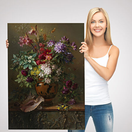 Vazodaki Renkli Çiçekler Tablosu-5925