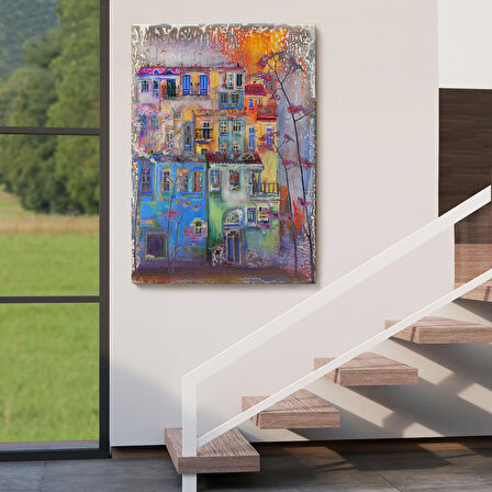 Hollanda Evleri Suluboya Görünümlü Tablo-5926