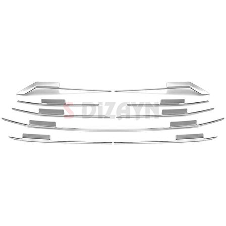 S-Dizayn Ford Tourneo Custom 2 Krom Ön Panjur 9 Prç. 2023 Üzeri A+ Kalite