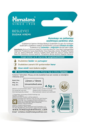 Besleyici Dudak Bakım Kremi 4,5 gr 2 Adet | Buğday Tohumu Yağı | Silikon, Petrol İçermez