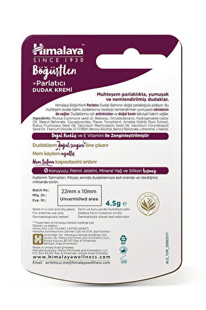 Parlatıcı Dudak Bakım Kremi 4,5 gr 2 Adet | Böğürtlen | Silikon, Petrol İçermez