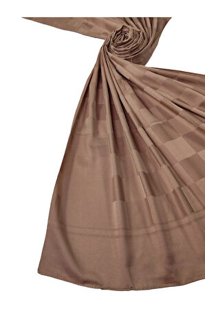 Emproyal Silver Jakar Dama Desenli Şal 75x190 cm