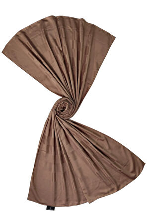 Emproyal Silver Jakar Dama Desenli Şal 75x190 cm