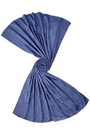 Emproyal Silver Jakar Dama Desenli Şal 75x190 cm