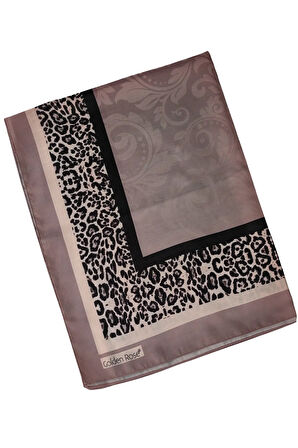 Ecenur Soft Pamuk Leopar Desenli Etnik Şal