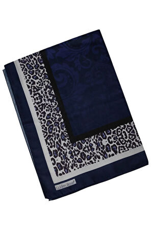 Ecenur Soft Pamuk Leopar Desenli Etnik Şal