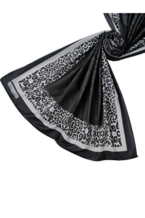 Ecenur Soft Pamuk Leopar Desenli Etnik Şal