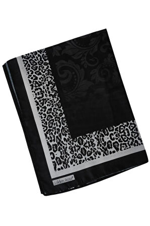 Ecenur Soft Pamuk Leopar Desenli Etnik Şal
