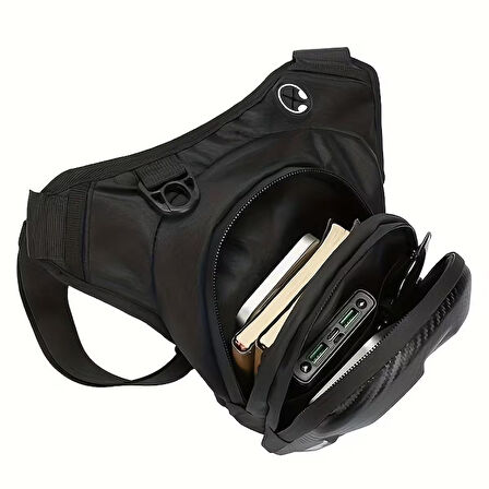 Lederax Motosiklet Bisiklet Scooter Bacak Çantası Bel Çantası LD617