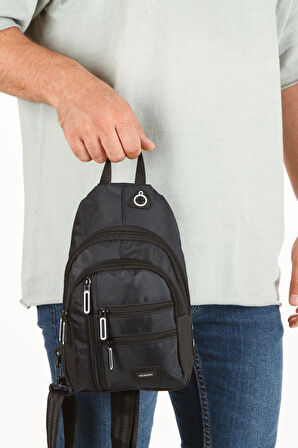 Lederax Çok Fonksiyonlu Çift Taraf Askılı Göğüs Çantası Bodybag LD620