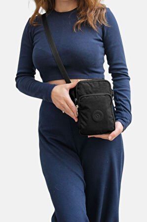 Lederax Krinkıl Kumaş Mini Omuz Çantası Çapraz Çanta LD614