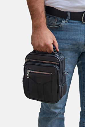 Lederax Hakiki Deri Kasalı El Çantası Omuz Çantası Orta Boy LD613