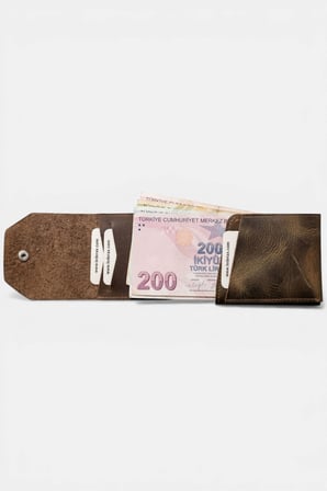 Lederax Hakiki Crazy Deri Minimalist Kartlık Cüzdan LD700