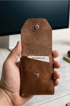 Lederax Hakiki Crazy Deri Minimalist Kartlık Cüzdan LD700