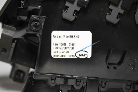 Renault Clio 5 Sağ Havalandırma Kalorifer Izgarası (Difüzör) 687607475R