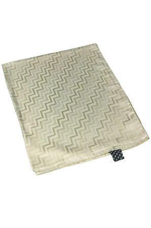 İpeksi Dokulu Jakarlı ZikZak Desenli Şal 75x190 cm