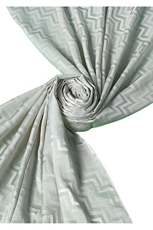 İpeksi Dokulu Jakarlı ZikZak Desenli Şal 75x190 cm