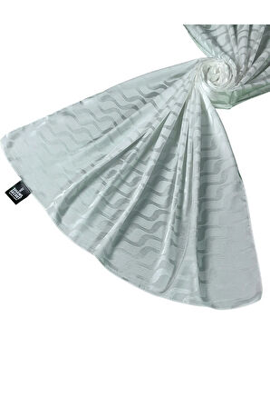 İpeksi Dokulu Jakarlı Su Yolu Desenli Şal 75x190 cm