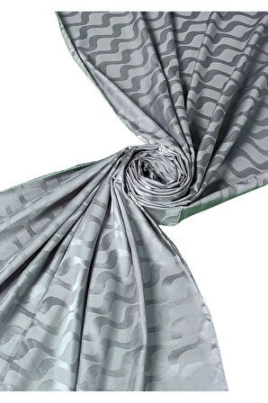 İpeksi Dokulu Jakarlı Su Yolu Desenli Şal 75x190 cm